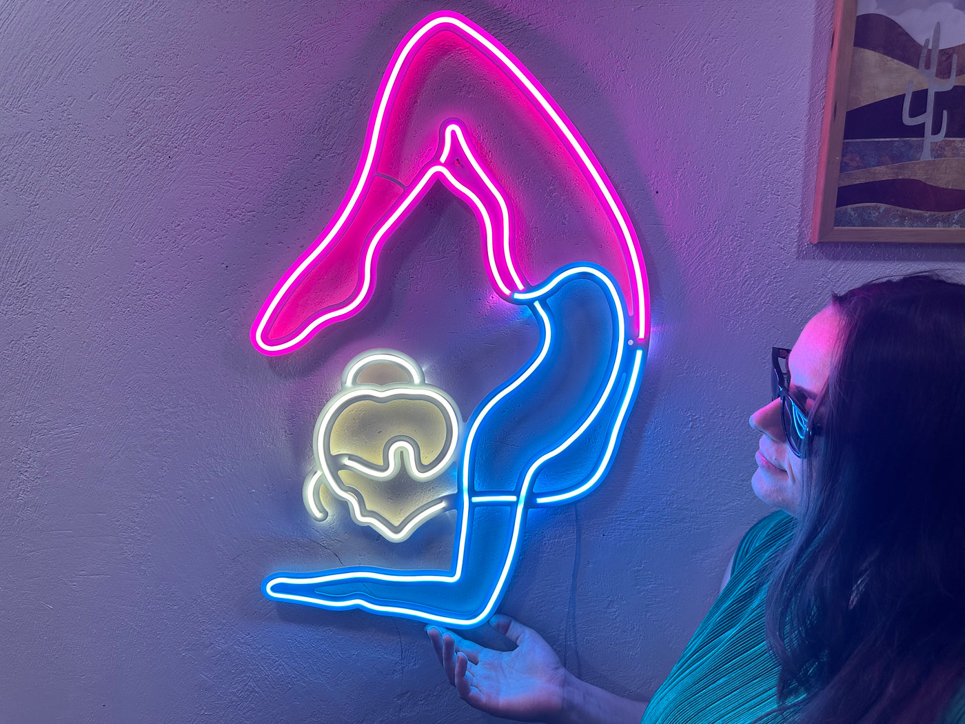 Yoga Neon Metal Sign