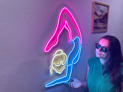 Yoga Neon Metal Sign