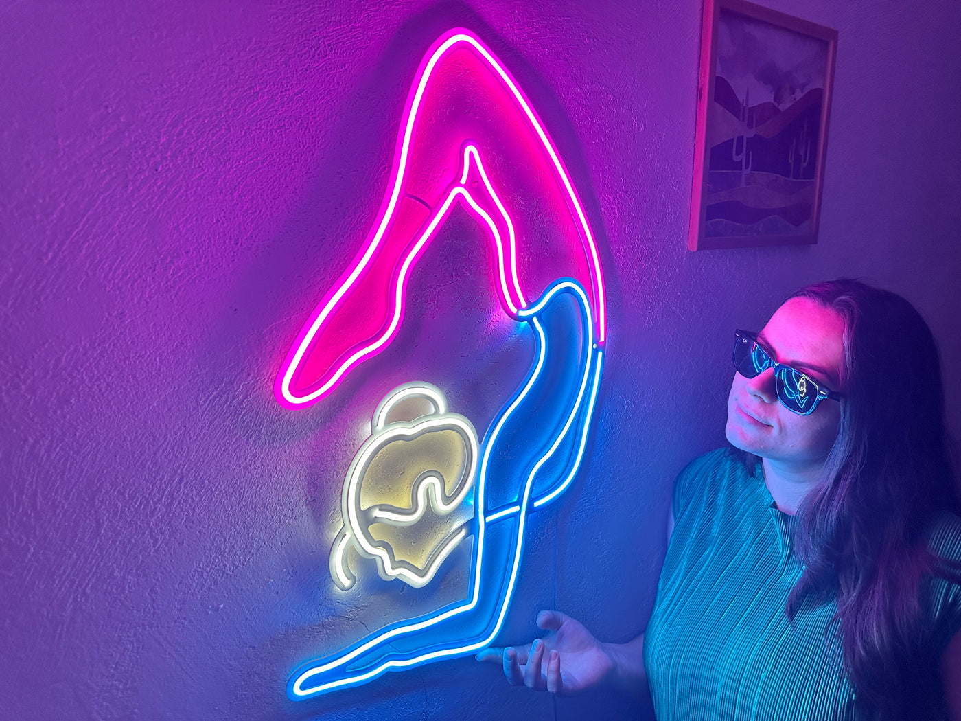 Yoga Neon Metal Sign