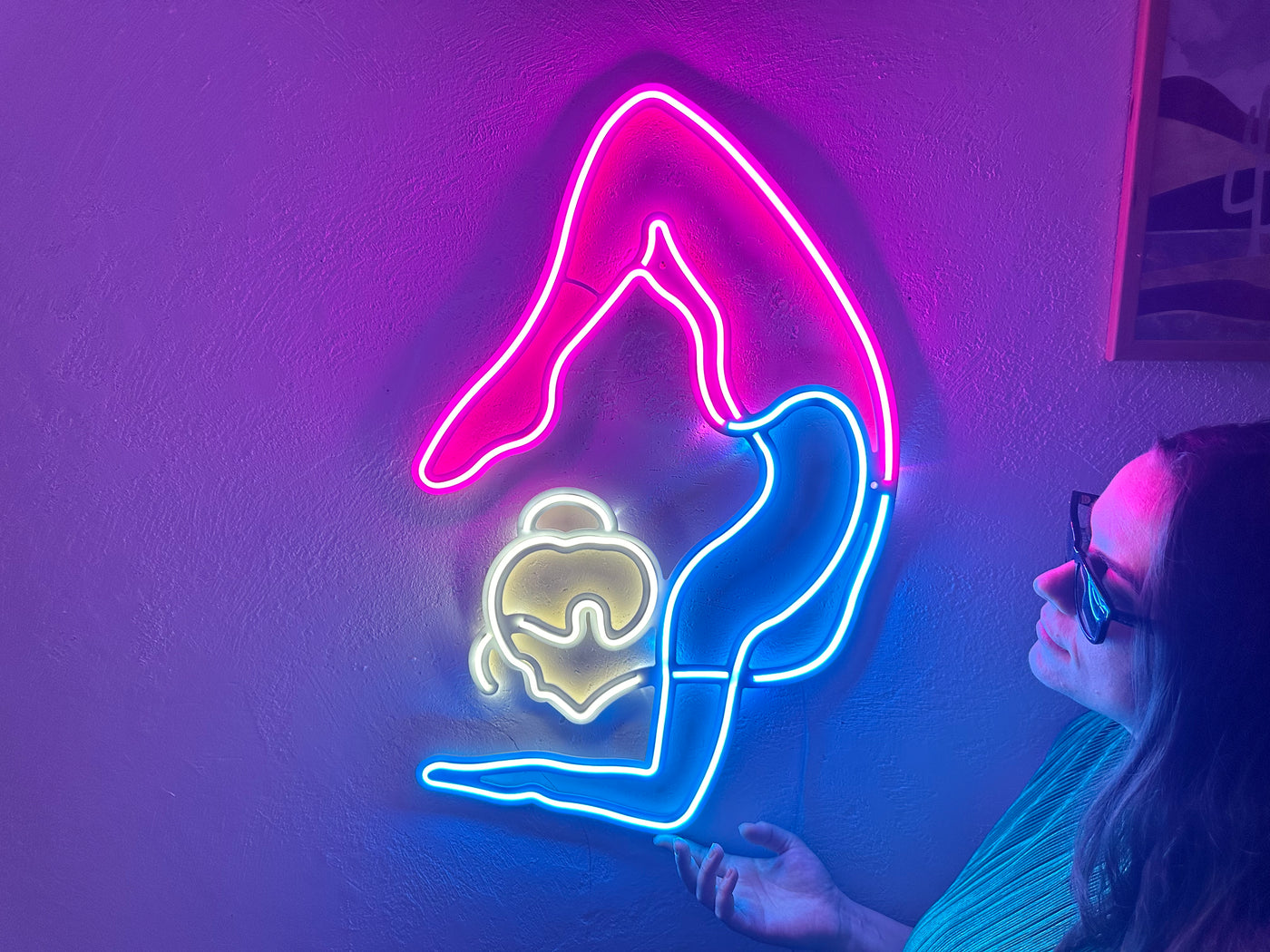 Yoga Neon Metal Sign