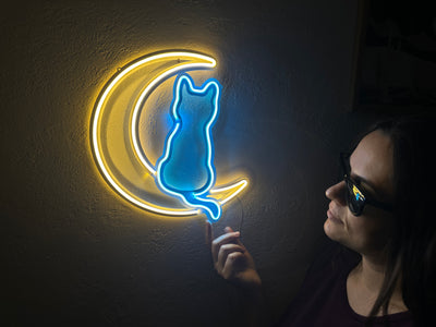 Luna Neon Metal Sign