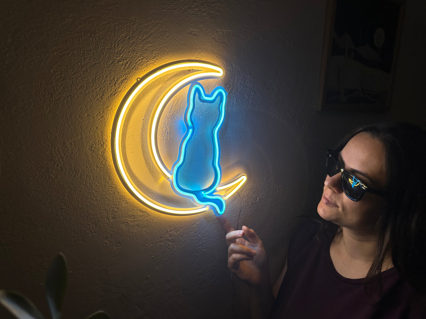 Luna Neon Metal Sign