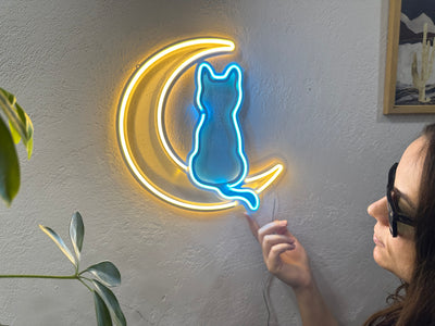 Luna Neon Metal Sign