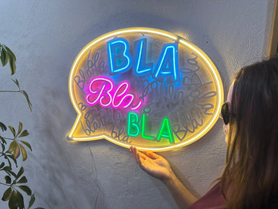 Bla Bla Neon Metal Sign