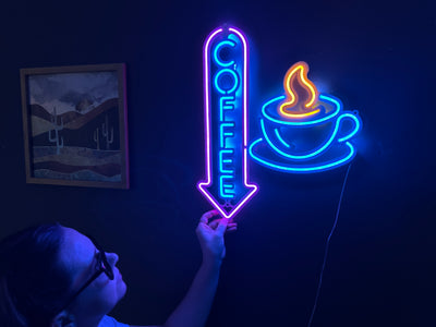 Neon Coffee 2 Neon Metal Sign