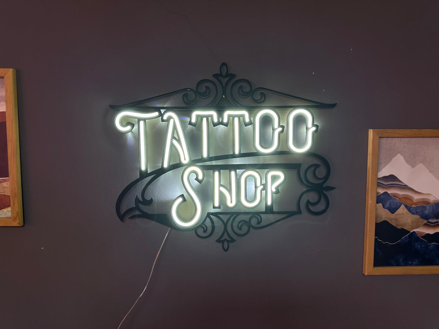 Tattoo Shop Neon Metal Sign