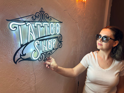 Tattoo Shop Neon Metal Sign