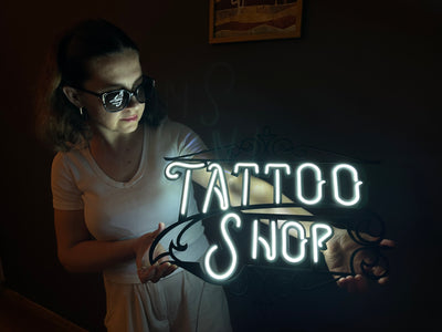 Tattoo Shop Neon Metal Sign