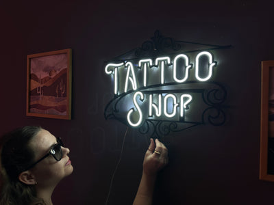 Tattoo Shop Neon Metal Sign