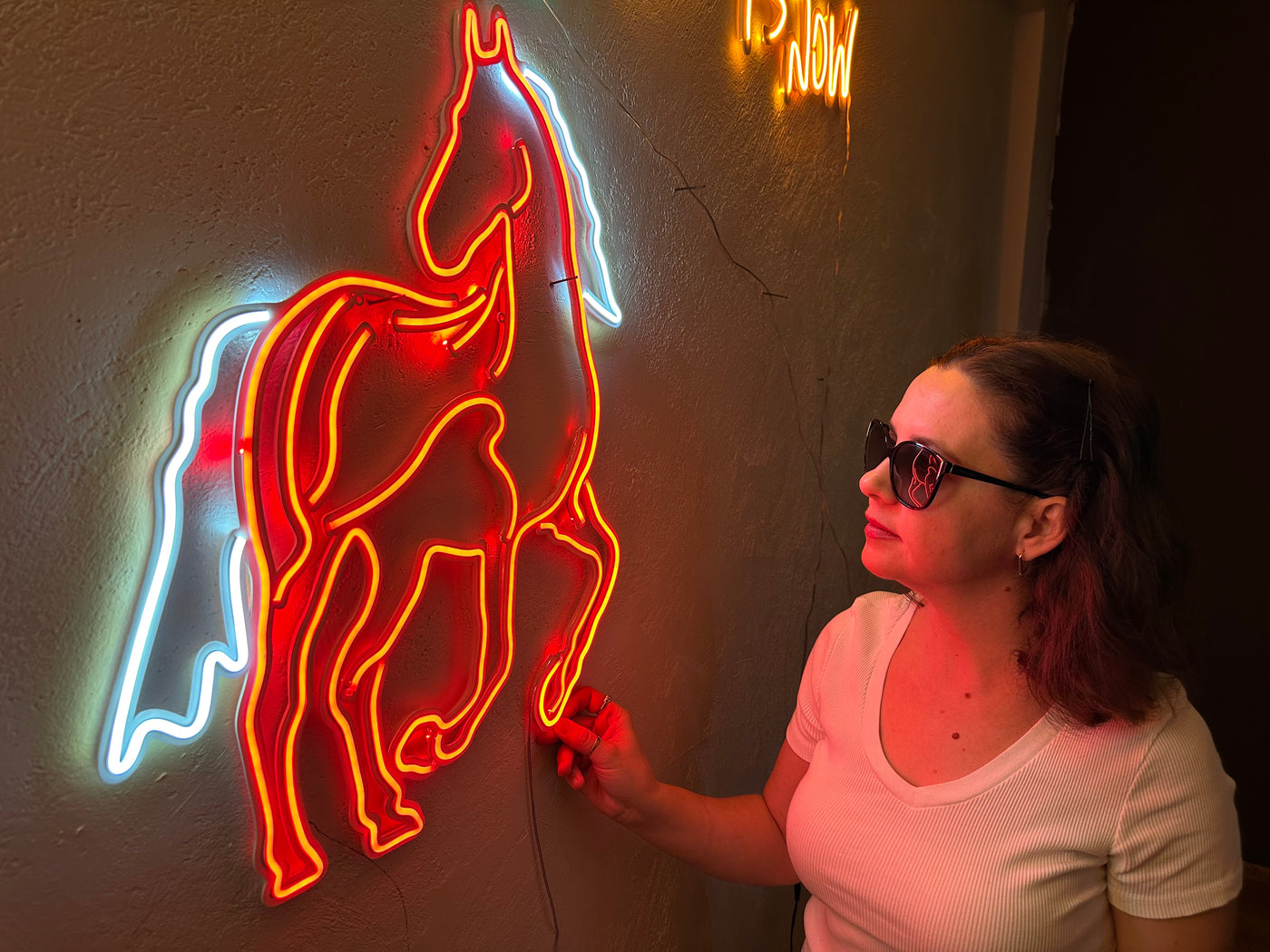 Horse Neon Sign, Neon Metal Wall Art