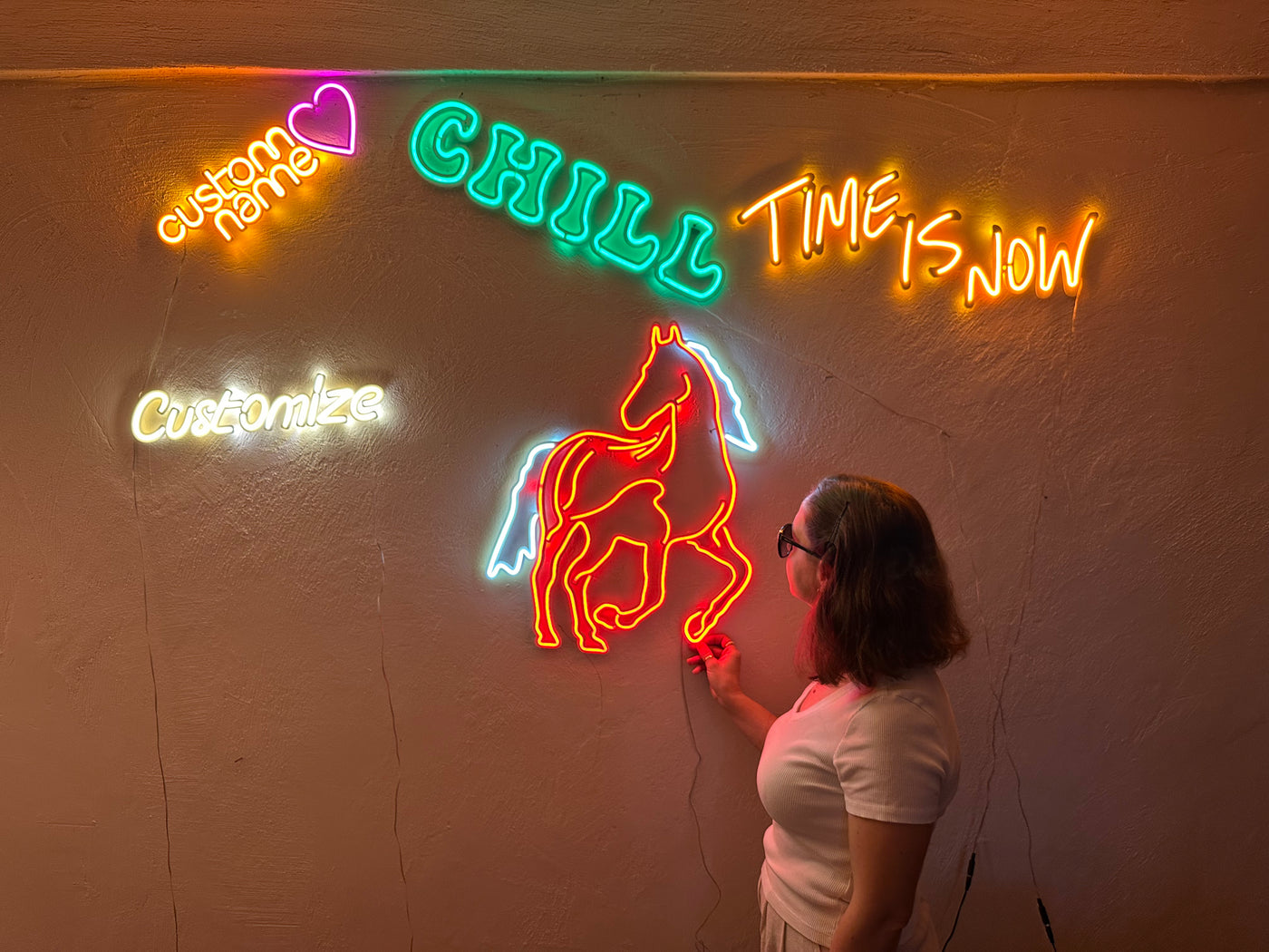 Horse Neon Sign, Neon Metal Wall Art