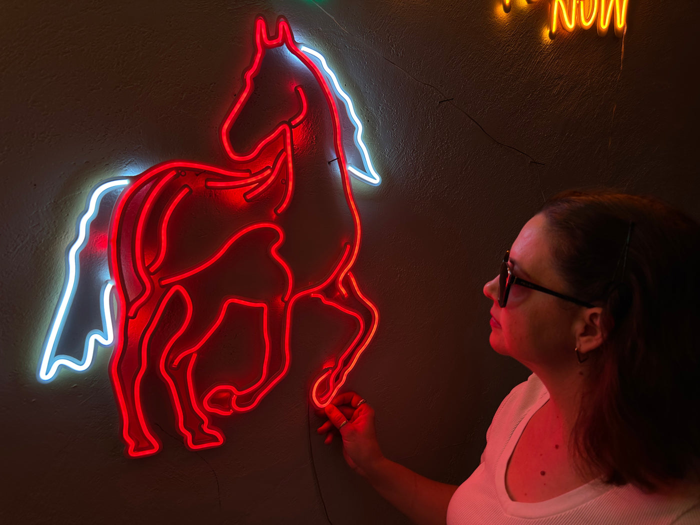 Horse Neon Sign, Neon Metal Wall Art