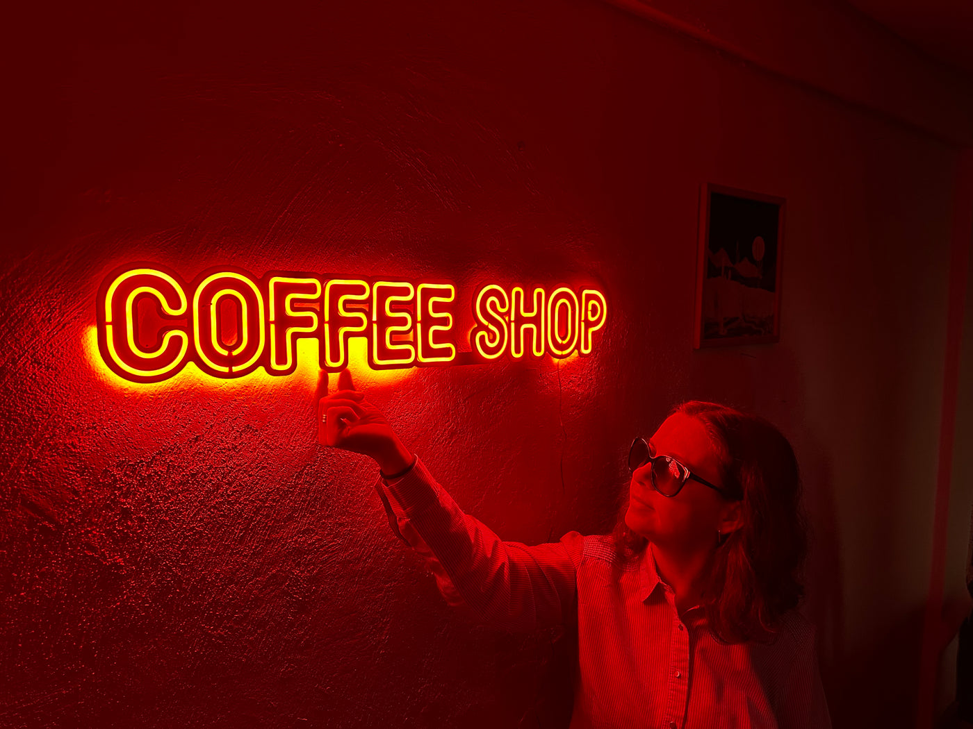 Coffee Shop Neon Metal Sign