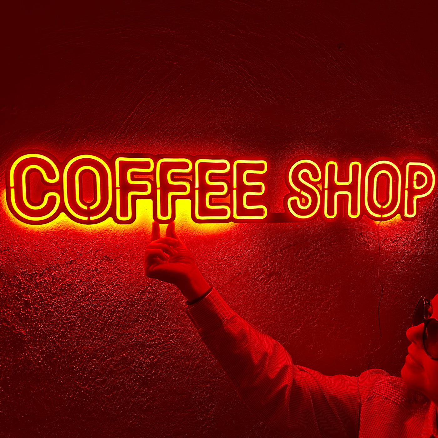 Coffee Shop Neon Metal Sign