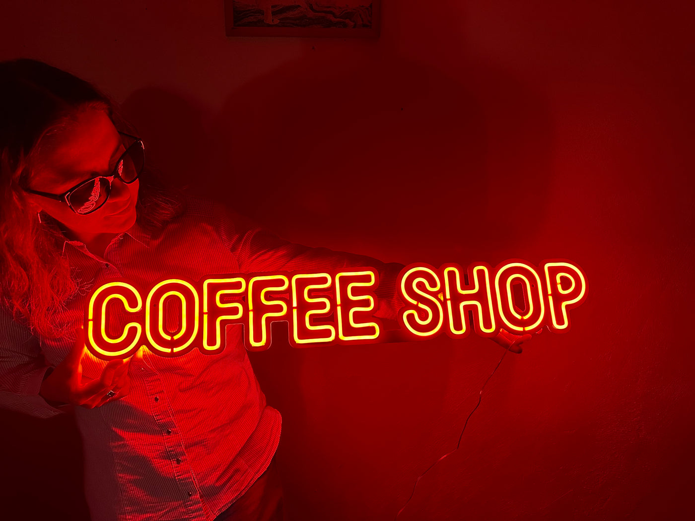 Coffee Shop Neon Metal Sign