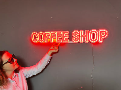 Coffee Shop Neon Metal Sign