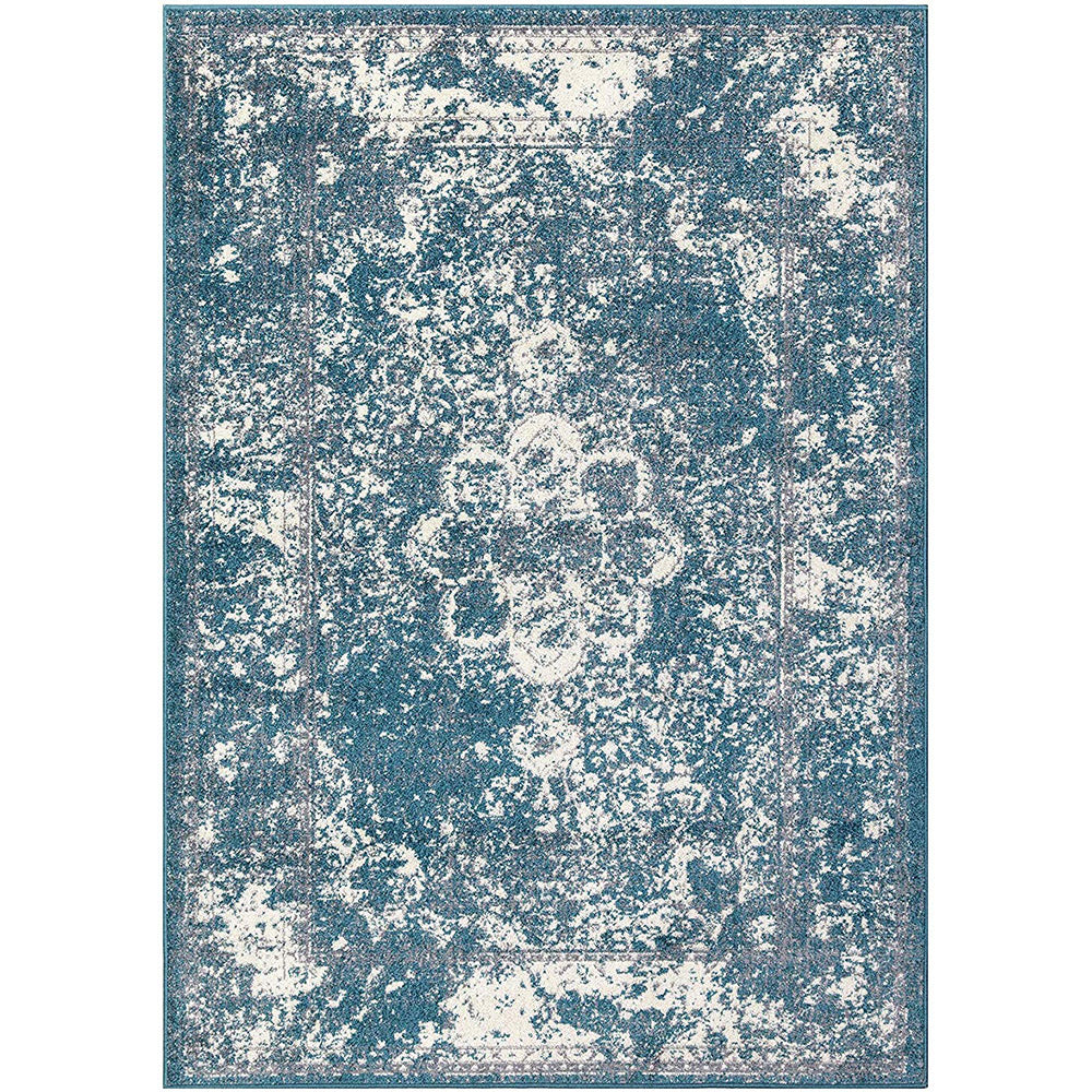 Homeward Collection Non-Skid Area Rug | 5X7 Ft. | Turquoise