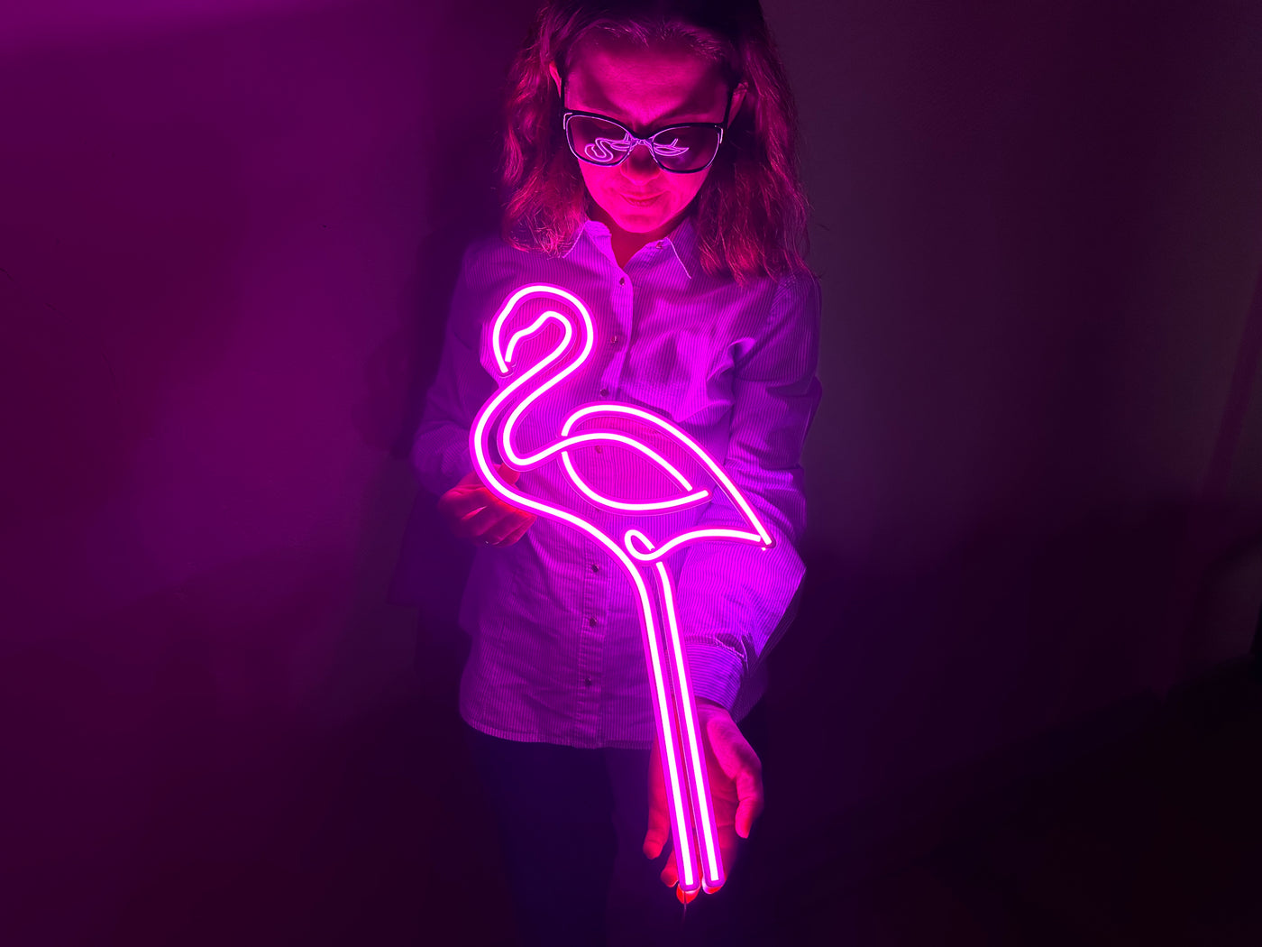 Flamingo Neon Sign, Neon Metal Wall Art