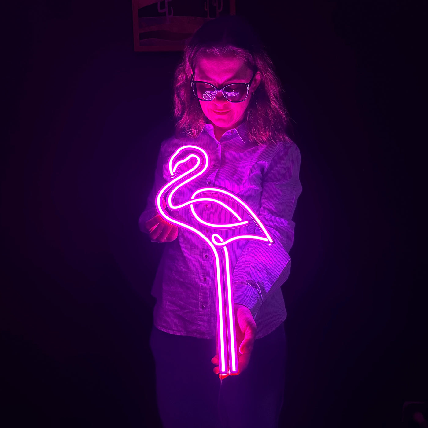 Flamingo Neon Sign, Neon Metal Wall Art