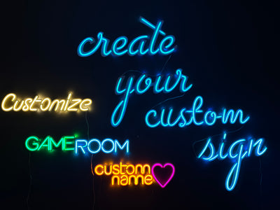 Custom Neon Sign, Neon Metal Wall Art