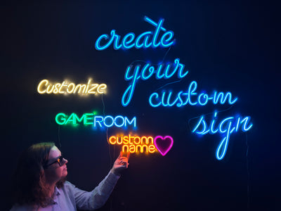 Custom Neon Sign, Neon Metal Wall Art