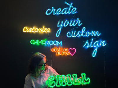 Custom Neon Sign, Neon Metal Wall Art