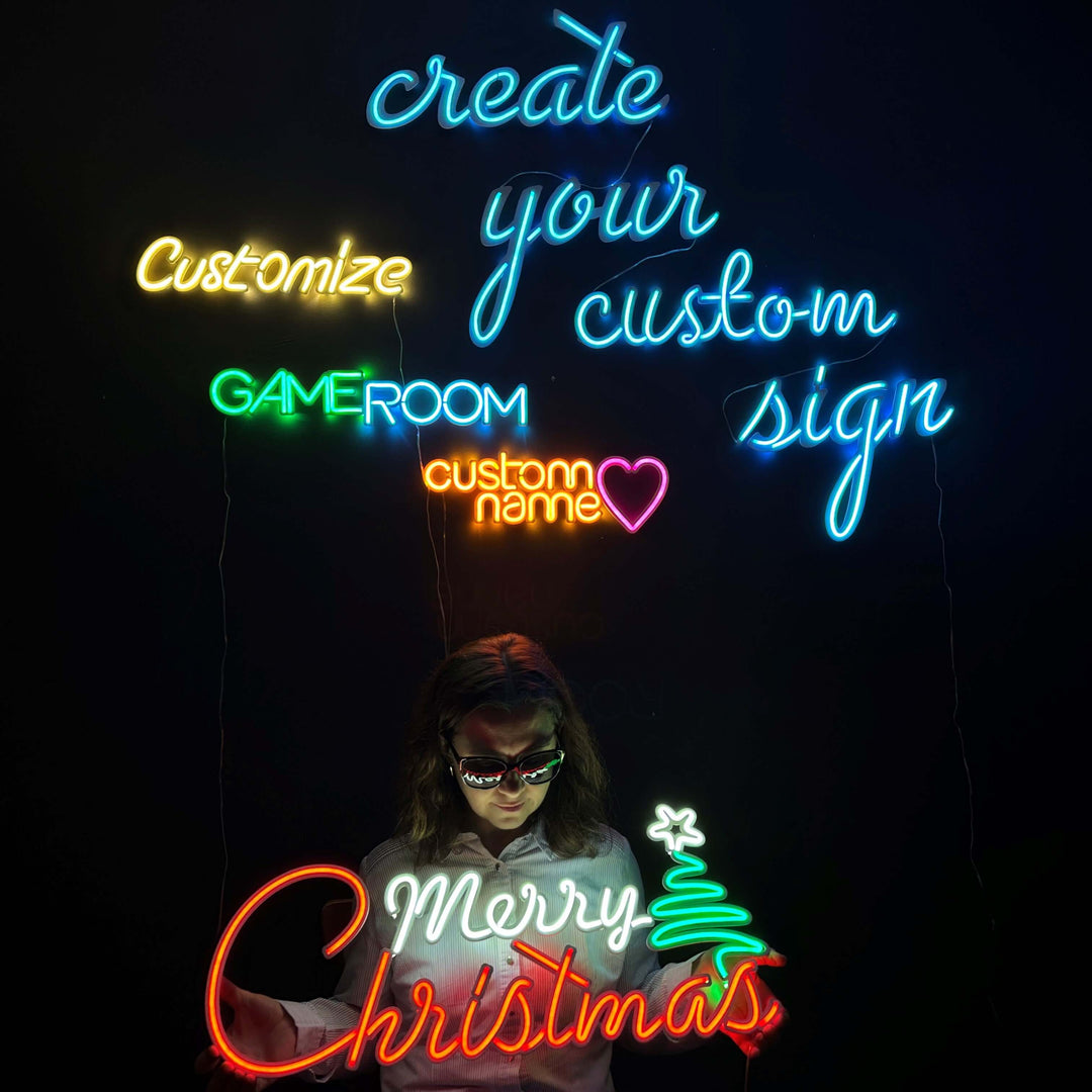 Custom Neon Sign, Neon Metal Wall Art - Neon Signs available at Dekadron for $22.90