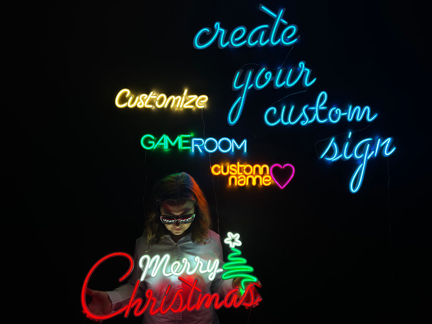 Custom Neon Sign, Neon Metal Wall Art