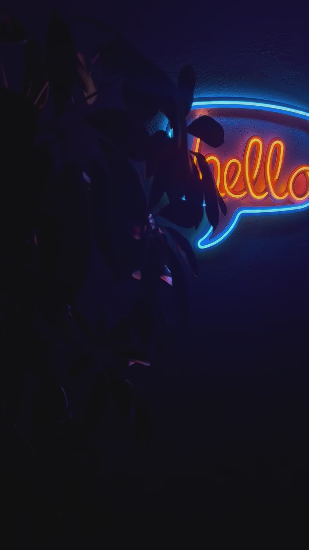 Hello Neon Metal Sign, Neon Wall Decor