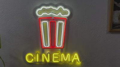 Cinema Neon Metal Wall Art, Neon Sign