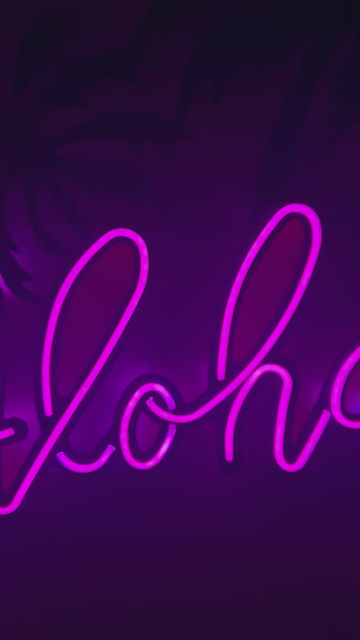 Aloha Neon Metal Sign