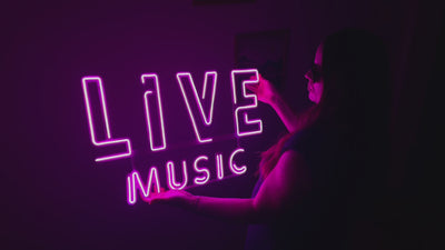 Live Music Neon Metal Sign