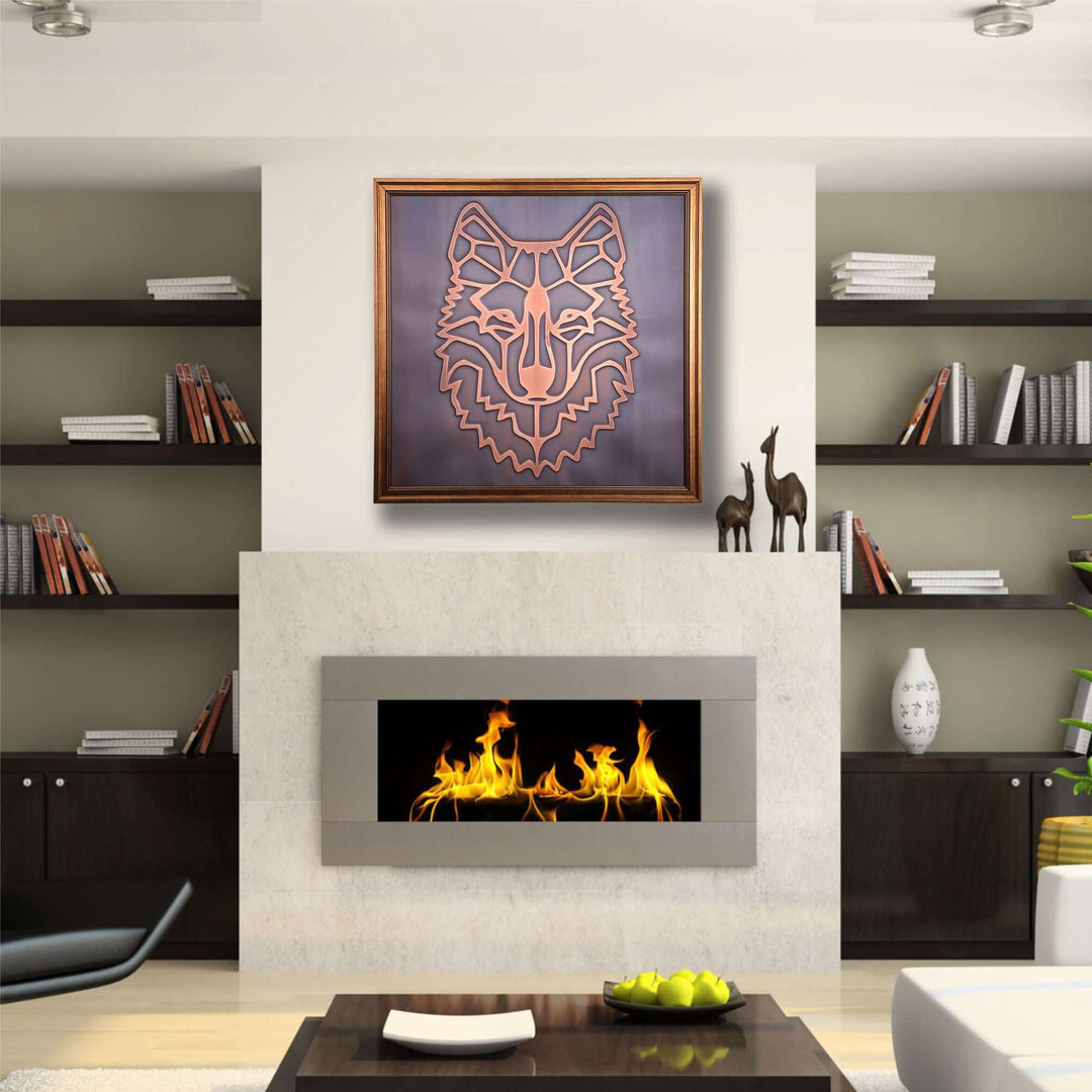 Wolf Head Copper Wall Art - Artwork available at Dekadron for $79.90