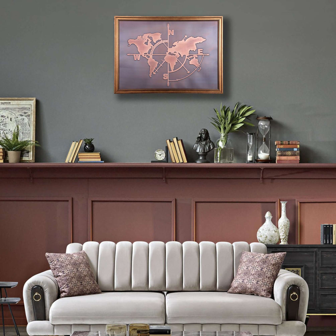 Compass Copper Wall Art - Artwork available at Dekadron for $109.90