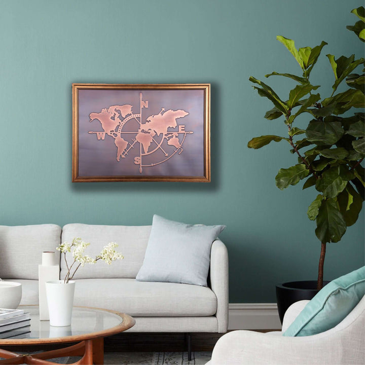 Compass Copper Wall Art - Artwork available at Dekadron for $79.90