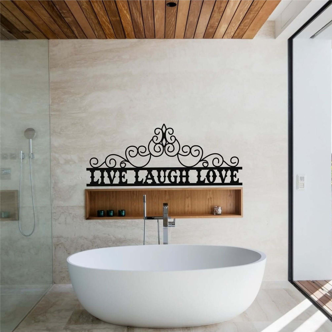 Live Laugh Love Metal Wall Art - Decor available at Dekadron for $69.90