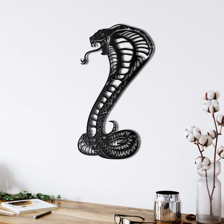 Cobra Snake Metal Wall Art - Decor available at Dekadron for $69.90