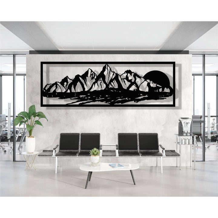 Mountain And Lake Metal Wall Art - Decor available at Dekadron for $109.90