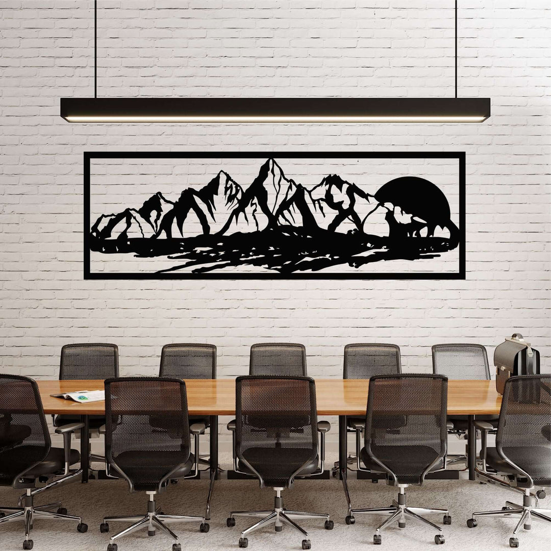 Mountain And Lake Metal Wall Art - Decor available at Dekadron for $99.90