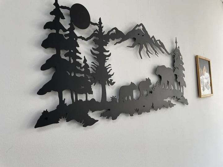 Bear Family Metal Wall Art - Decor available at Dekadron for $69.90